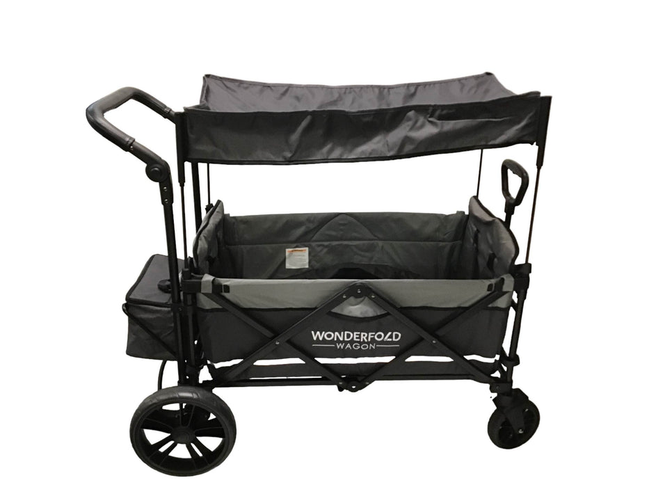 secondhand Wonderfold X2 Push + Pull Double Stroller Wagon, 2021, Stone Gray