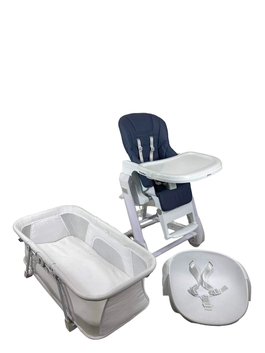 used Joovy FooDoo Bassinet And High Chair, Slate