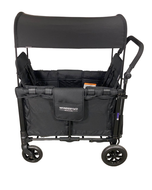 secondhand Wonderfold W2 Original Multifunctional Double Stroller Wagon, 2022, Black