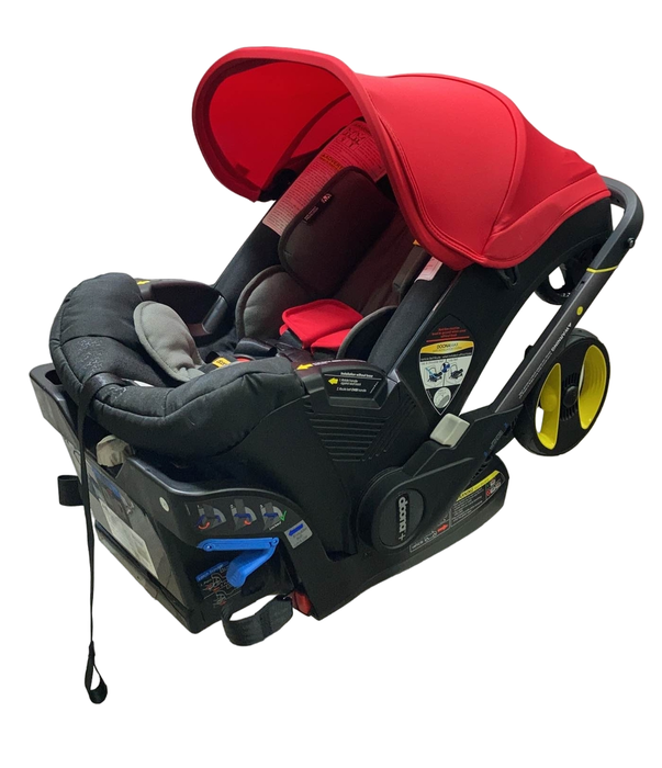 used Doona Infant Car Seat & Stroller Combo, 2022, Flame Red