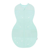 used Happiest Baby Sleepea Swaddle, Medium, Teal Stars