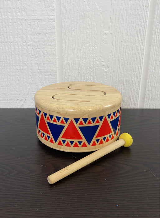 used Plan Toys Solid Wooden Drum