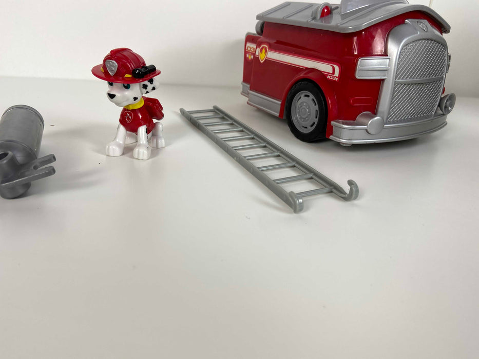 secondhand Paw Patrol Fire Engine With Marshall Toy