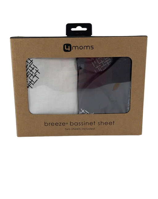 used 4moms Breeze Playard Sheet Bundle, White & Grey Crosshatch