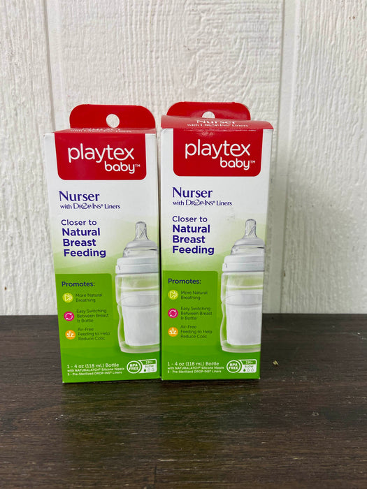 used Playtex Nurser Bottles With Drop In Liners, 4oz