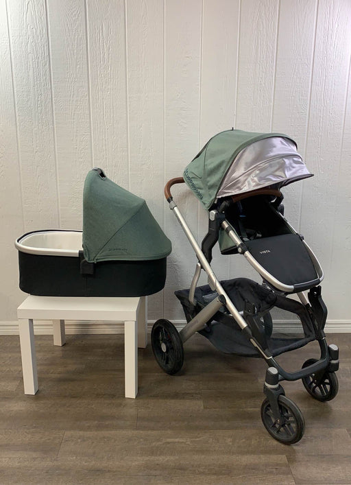 secondhand UPPAbaby VISTA Stroller, Emmett (Green Melange), 2019