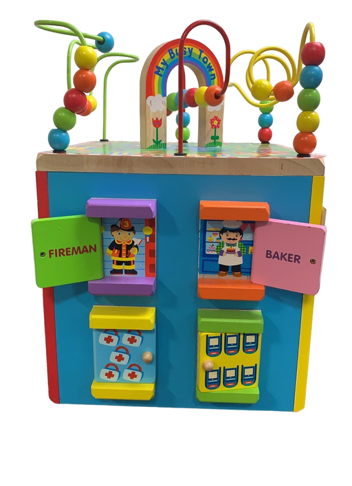 secondhand ALEX Toys Discover My Busy Town Wooden Activity Cube