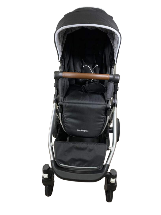 secondhand Mockingbird Single to Double Stroller, 2022, Silver with Penny Leather, Windowpane, Black