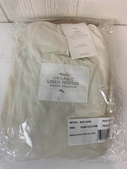 used Restoration Hardware Baby & Child Washed Organic Linen Crib Sheet