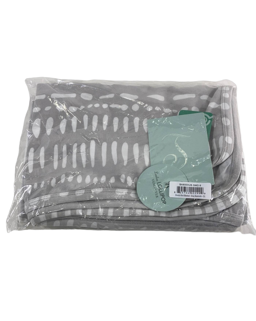 used LouLou Lollipop Stretch Knit Blanket, Grey Mudcloth