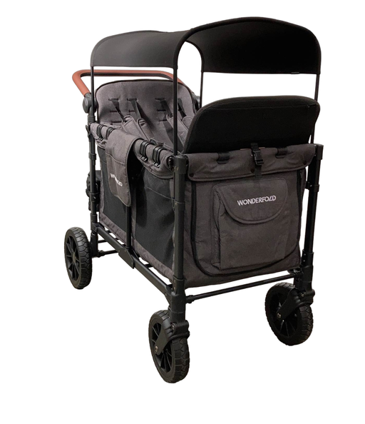 used Wonderfold W4 Luxe Quad Stroller Wagon, 2023, Volcanic Black