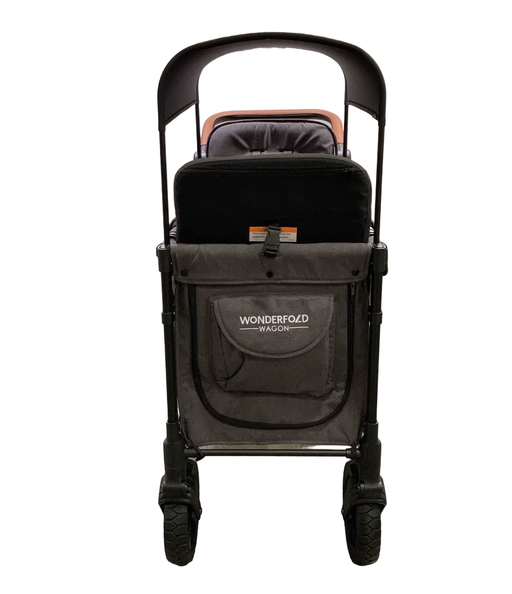 secondhand Wonderfold W2 Luxe Multifunctional Double Stroller Wagon, 2021, Charcoal Gray