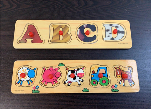 used Battat Wooden Peg Puzzles