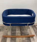 secondhand Wonderfold Baby Bassinet Cradle, Navy