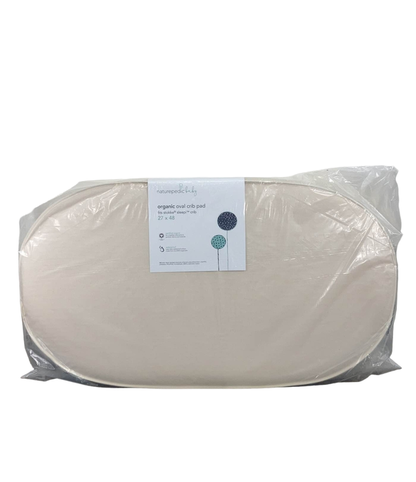 used Naturepedic Organic Oval Crib Pad for Stokke Sleepi Crib