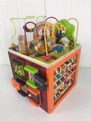 used B. Toys Zany Zoo Wooden Activity Cube