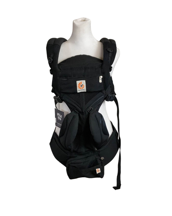 used Ergobaby 360 All Positions Cotton Baby Carrier, Pure Black