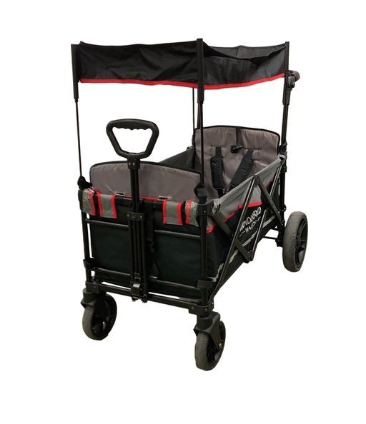 secondhand Wonderfold X2 Push + Pull Double Stroller Wagon, 2021, Black