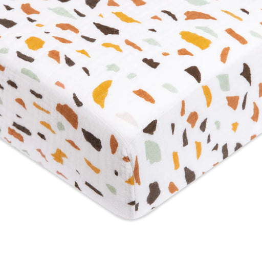 used Babyletto Muslin Crib Sheet, Terrazzo