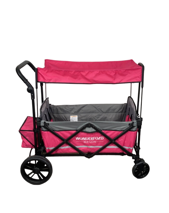 used Wonderfold X2 Push + Pull Double Stroller Wagon, Pretty-n-Pink, 2023