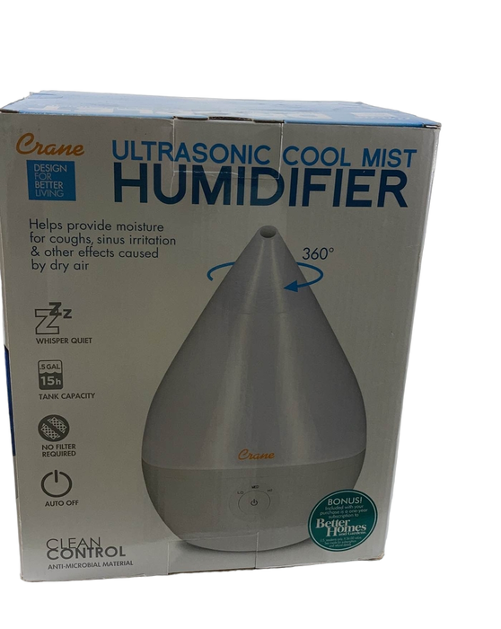 used Crane Ultrasonic Cool Mist Humidifier, purple