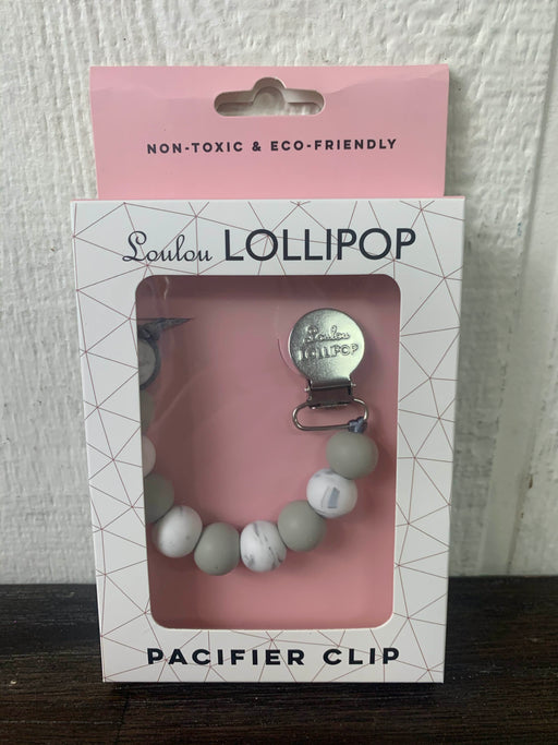 used LouLou Lollipop Pacifier Clip, Briar Marble