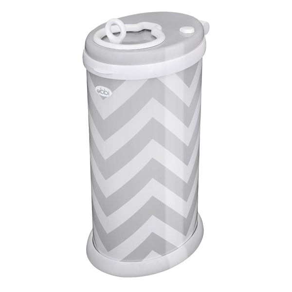 Ubbi Diaper Pail, Grey Chevron