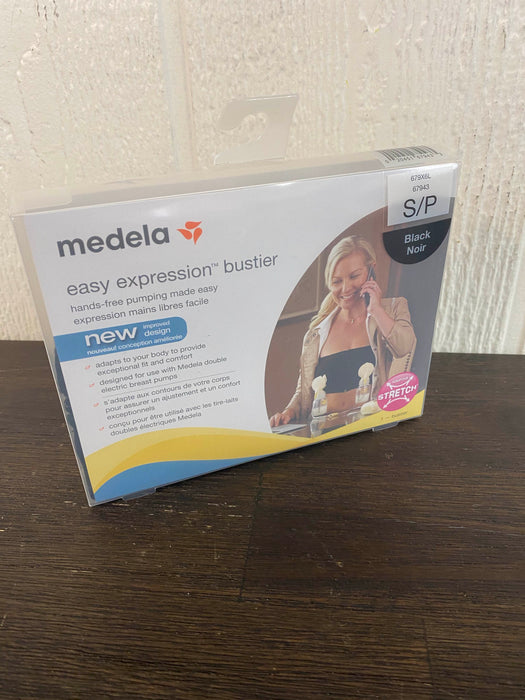 used Medela Hands Free Breastmilk Pumping Bra, Size Small Black