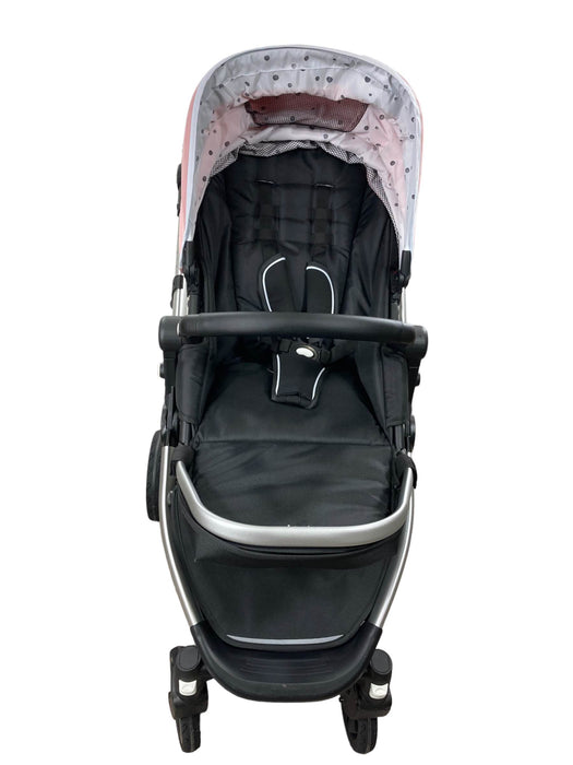 secondhand Mockingbird Single to Double Stroller, 2022, Silver with Black Leather, Watercolor Drops, Bloom