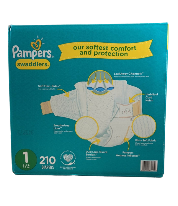 secondhand Pampers Swaddlers Diapers, Size 1