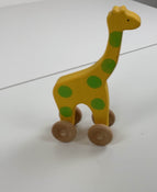 secondhand Rolling Wooden Giraffe