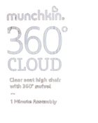 secondhand Munchkin 360-Degree Cloud Swivel High Chair