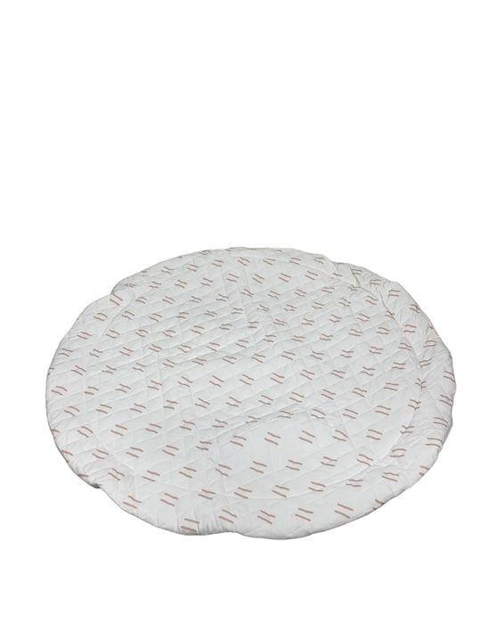 used Poppyseed Play Extra Padded Round Play Mat, Neutral Lines