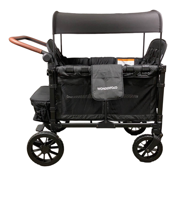 secondhand Wonderfold W4 Luxe Quad Stroller Wagon, 2023, Volcanic Black