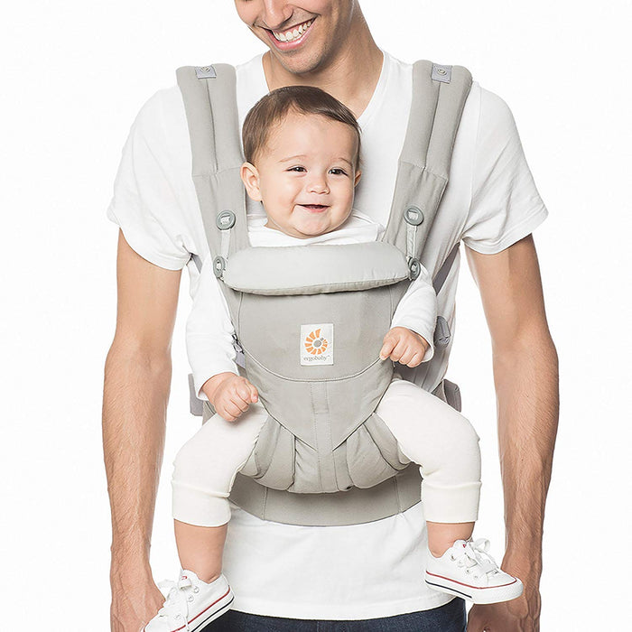 used Ergobaby Omni 360 Cotton Baby Carrier, Grey Mesh