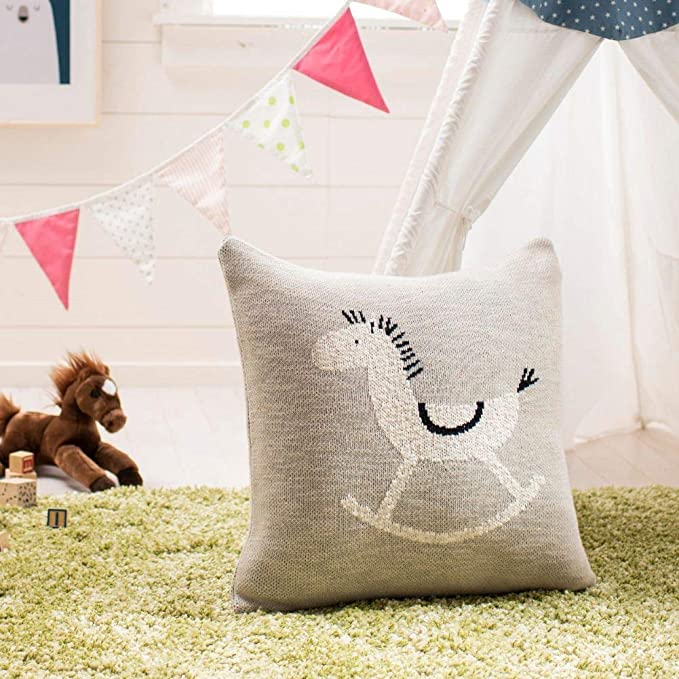 Safavieh Throw Pillow, Tater Trot Rocking Horse