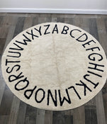 used Lorena Canals Round ABC Washable Rug