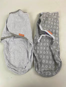 used SwaddleMe Original Swaddle Wrap With Easy Change 2pk, Kiss Ya Small/Medium 0-3 months