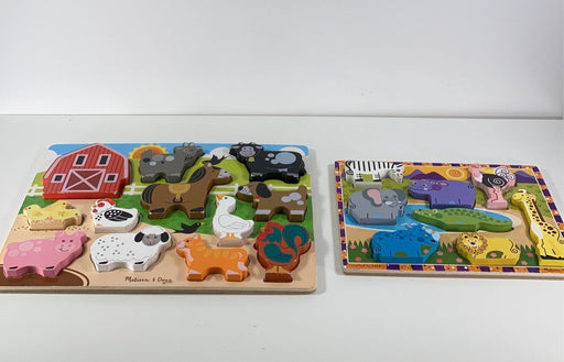 used BUNDLE Melissa & Doug Wooden Puzzles