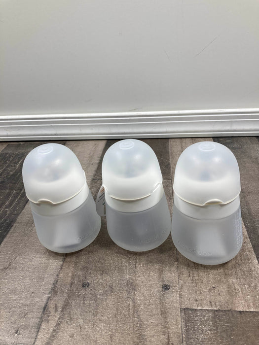 secondhand Nanobébé Flexy Silicone Baby Bottles, 9oz, 3-Pack, White HIDDEN PHOTOS