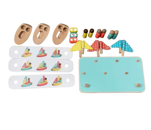 secondhand Lovevery Pattern Match Boats & Cards Set