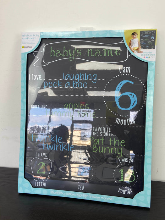 used Pearhead All About Baby Chalkboard