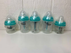 used Tommee Tippee Advanced Anti-Colic Baby Bottles – 9 Ounce, Clear, 3 Count, Plus Two 5 oz. Bottles