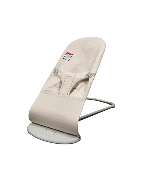 used BabyBjorn Bouncer Bliss, Light Gray Frame, Light Beige 3D Jersey