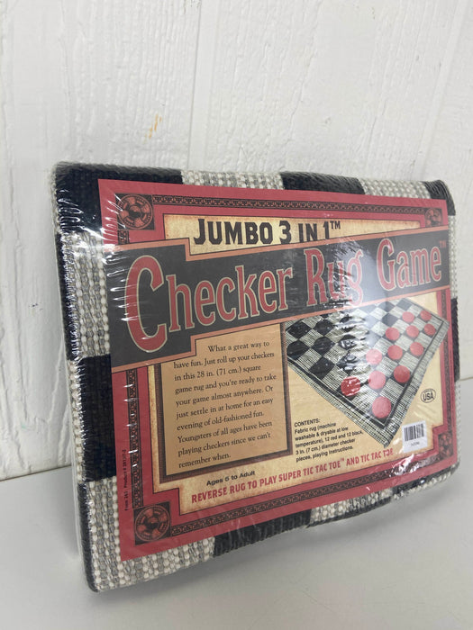 secondhand Jumbo 3-in-1 Checker Rug Game