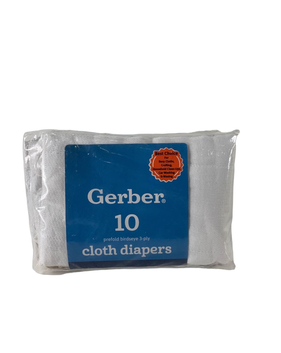 used Gerber Cloth Diapers, 10 pack