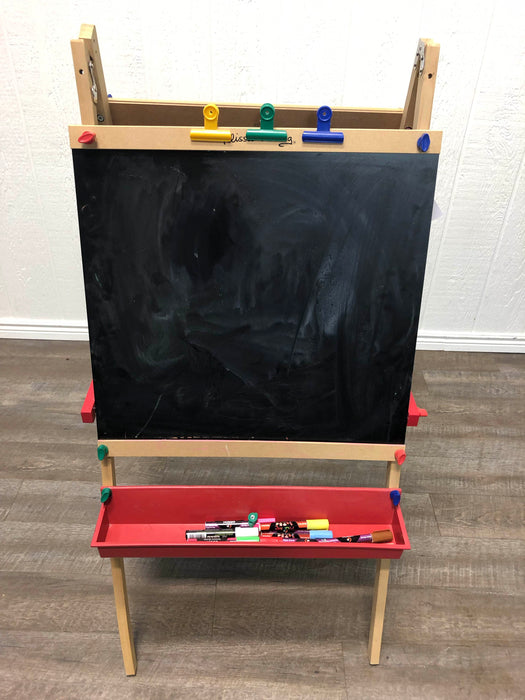 used Melissa & Doug Deluxe Standing Wooden Art Easel