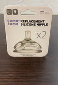 used Comotomo Replacement Nipple 2 pack, Slow Flow