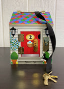 secondhand Melissa & Doug Take-Along Wooden Doorbell Dollhouse