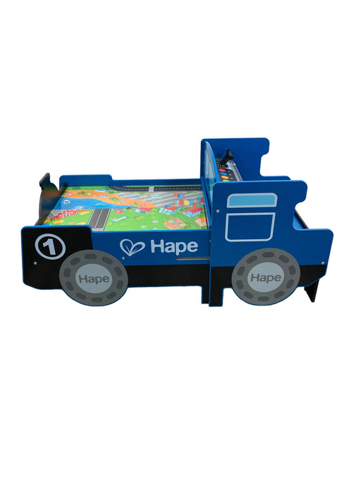 used Hape Deluxe Full Wooden Ride On Foldable Engine Table